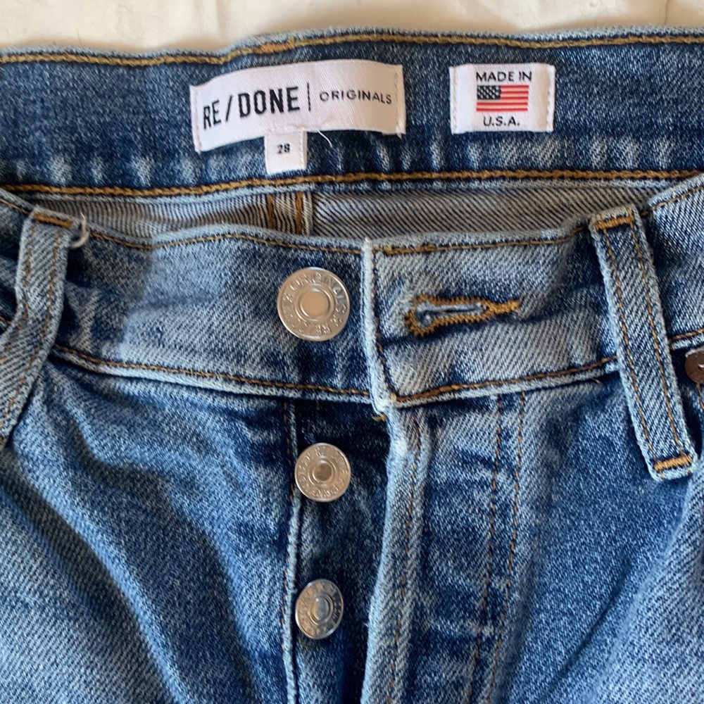 Redone originals, jeans, size 28 hi rise